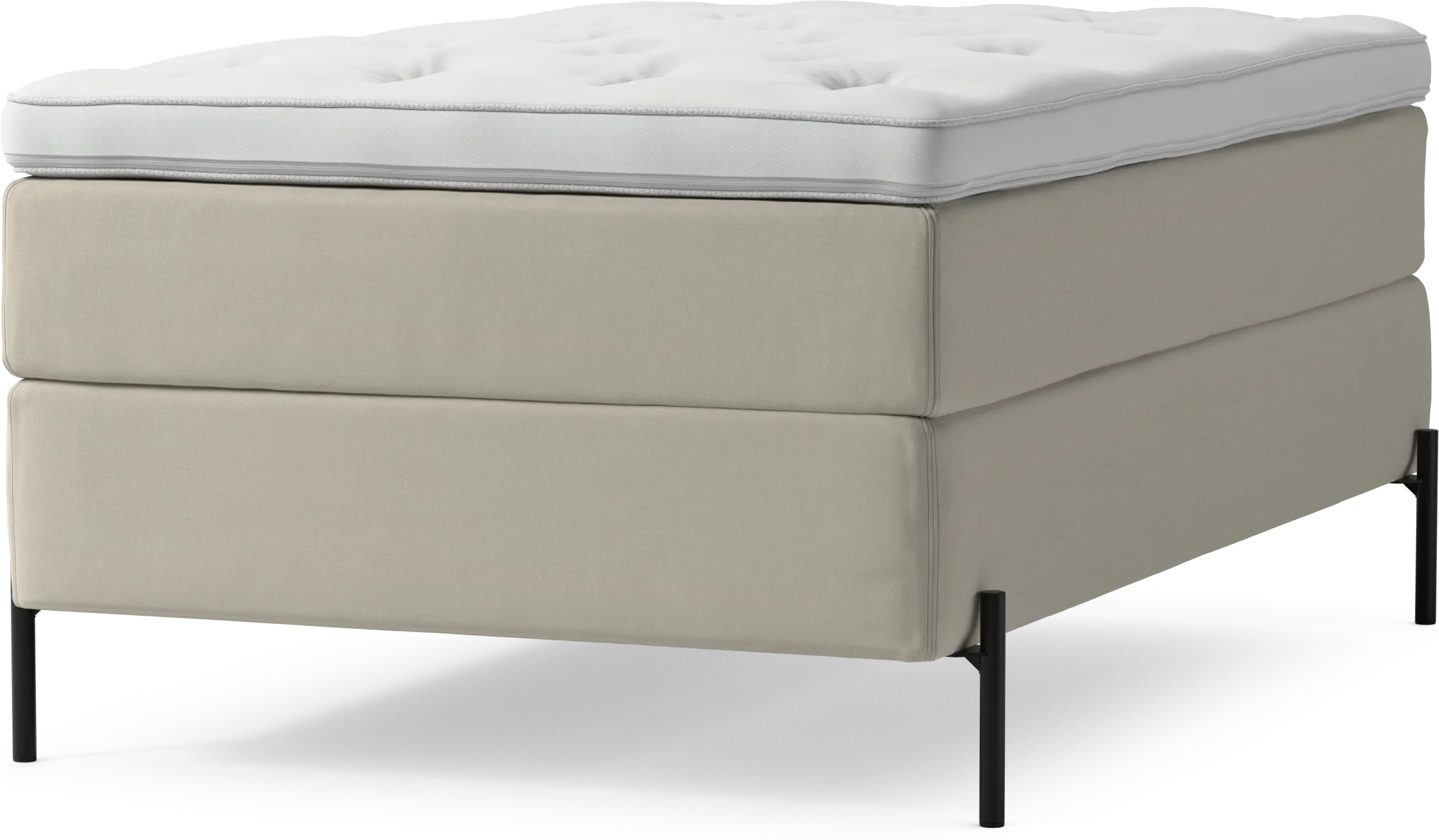 Delux Dream Kontinentalsäng, enkelsäng 120 cm med bäddmadrass och sängben QnoAF