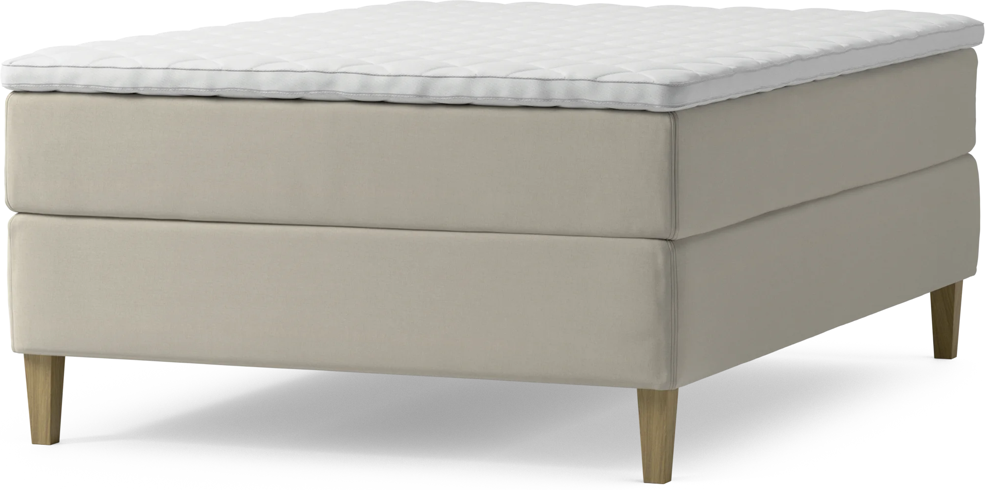 Delux Dream Kontinentalsäng, enkelsäng 140 cm med bäddmadrass och sängben Da9wD