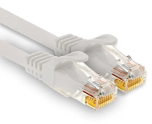 1aTTack.de 1 x 1,5 m Cat7 nätverkskabel, Cat.7 Ethernet, LAN & Cat 7 patchkabel för maximal internethastighet och ansluter alla enheter till RJ 45 uttag vit 4250344833123