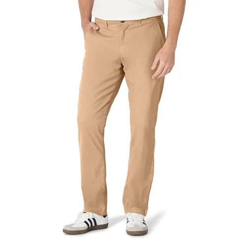 Amazon Essentials Men's Lediga stretchiga chinos atletisk passform (finns i Big & Tall), Mörk kaki brun, 35W / 28L 193548332839