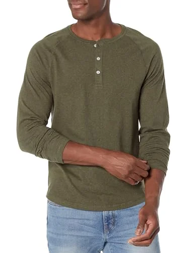 Amazon Essentials Herr Slim-Fit långärmad Henley-skjorta, olivljung, XX-Large 191770588666