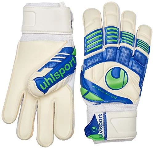 uhlsport Eliminator målvaktshandskar hand mjuk säng 7,5 Weiß/Navy/Fluo Grün 4051309384366
