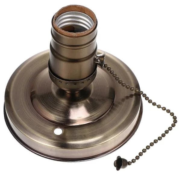 1 Set Vintage Lamp Holder with Zipper DIY E27 Lamp Socket Light Accessories HY-ZR-081311785