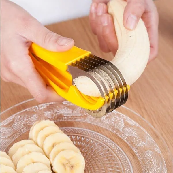 1 st Bananskärare Skärare Fruktsallad Grönsakskök Barverktyg Rostfritt S CFDK042175DR 1 st Bananskärare Skärare Fruktsallad Grönsakskök Barverktyg Rostfritt S CFDK042175DR