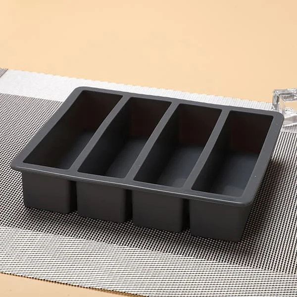 1 st 4 rutnät långremsa silikoniskuber fyrkantig form DIY C Gray onesize ZGHG1502-GR@#13F8Z0W5 1 st 4 rutnät långremsa silikoniskuber fyrkantig form DIY C Gray onesize ZGHG1502-GR@#13F8Z0W5