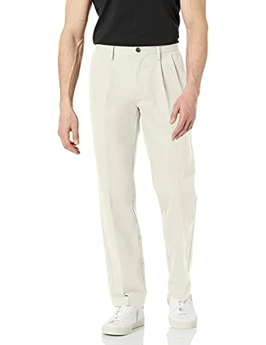 Amazon Essentials herr klassisk passform skrynkelfri veckad chino byxa (finns i stora och långa), sten, 38 B x 30 L 842354154868