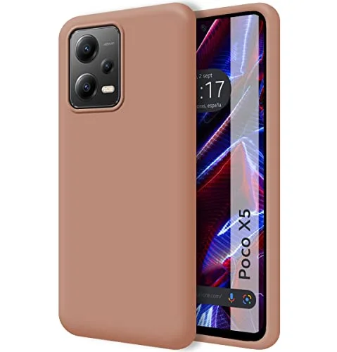 Tumundosmartphone Ultra mjukt flytande silikonfodral för Xiaomi Poco X5 5G Färg Rosa 8434844921504