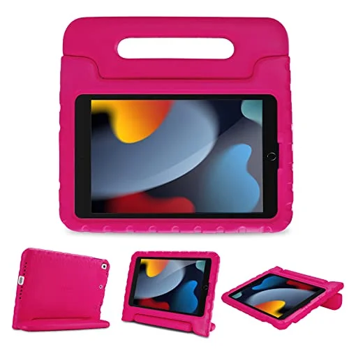ProCase Fodral för barn iPad 9/iPad 8/iPad 7(iPad 10,2 tum), Air 3 och Pro 2(iPad 10,5 stötdämpande fodral, mycket motståndskraftigt i silikon magenta 4259405548259