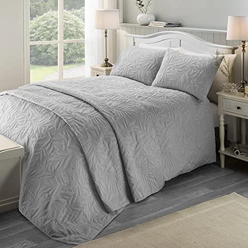 Serene Luana Pinsonic påslakanset super king size säng i silver 5056387734491