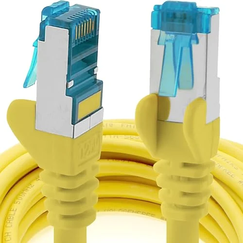 1aTTack 0,5 m Cat6 Cat6a Lan RJ45 8P8C 10Gbps gul Ethernet nätverkskabel 1 styck 4250344828600