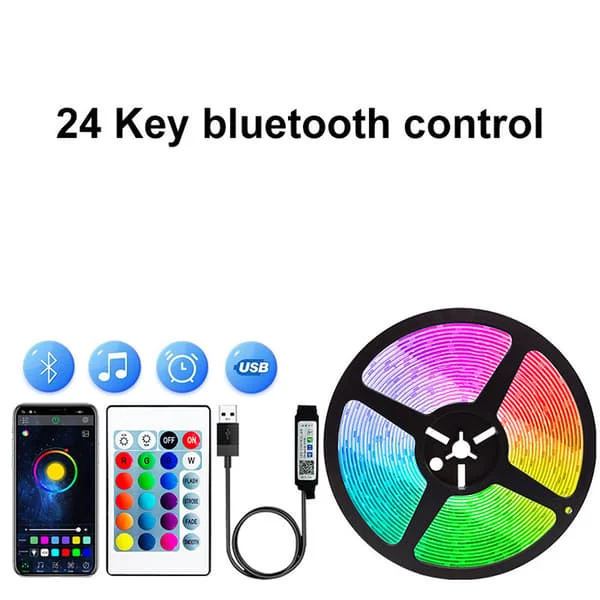 1 rulle LED-strip 10m, ultralång musiksynkronisering, appstyrning med fjärrkontroll, RGB-tejp för sovrum [Energiklass A++] 10m 10m CJ-01-0818013250
