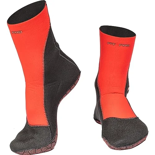 SALVIMAR Fit PRO, Unisex Vuxen Strumpor Röd/Svart, L 4mm 8058093684821