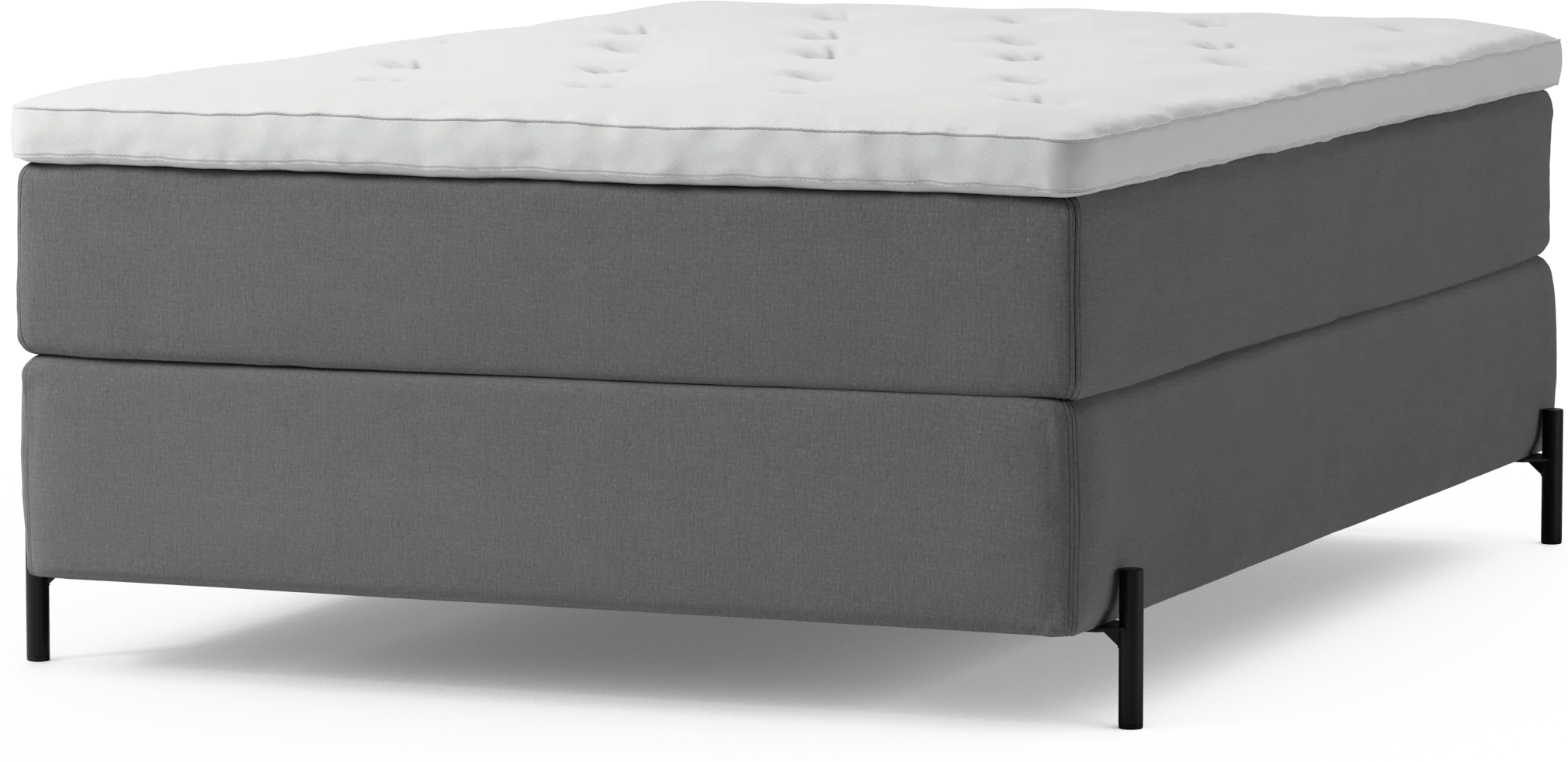 Delux Dream Kontinentalsäng, enkelsäng 140 cm med bäddmadrass och sängben WofDR