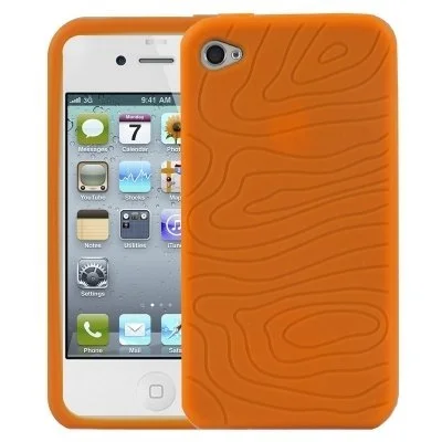 Logotrans Design serie silikon skyddande fodral för Apple iPhone 4 orange 4250424919648