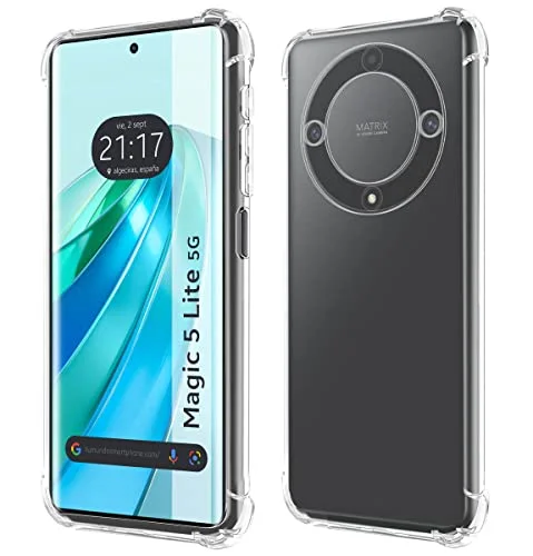 Tumundosmartphone Genomskinligt silikonfodral för Huawei Honor Magic 5 Lite 5G 8434844952317
