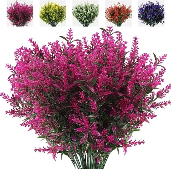 1/8/12/20-pack Konstgjorda Blommor Utomhus UV-beständiga – Fuskväxter & Plastväxter för Trädgårdsdekor zhyz27041#SXY5