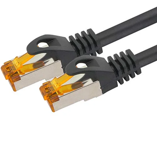 1aTTack.de 368266 Cat.6a utomhusnätverkskabel 75m svart Cat6a patchkabel (SFTP PIMF) 10 Gb/s med Rj45 kontakt 1 stycke 75 meter 4251073682662