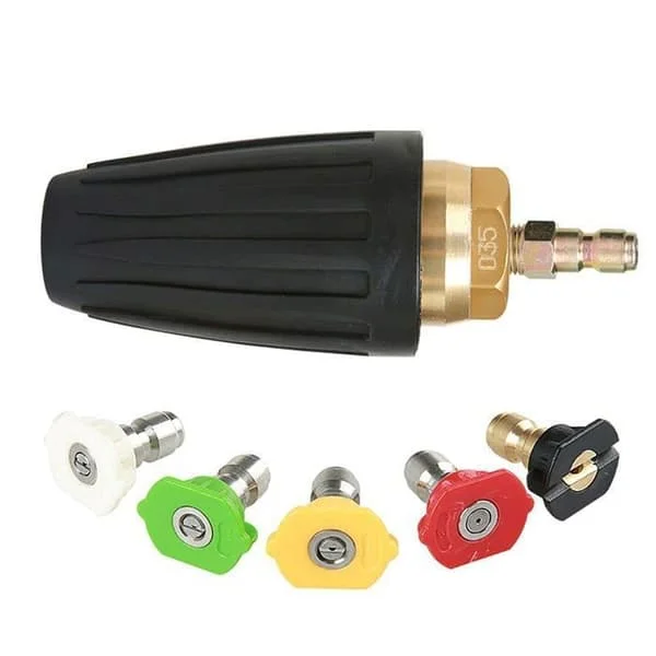 035 Roterande turbomunstycke för 3000 PSI (207 bar) 1,8 GPM högtryckstvätt – 5-pack + 6,35 mm koppling DEK26-8527