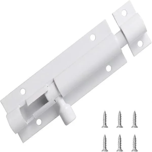1 st 3-i-Bultar Säkerhetslås Skjutlås Cylinderbult Stark Aluminiumlegering – med Skruvar (Vit) 250918xchfd465 1 st 3-i-Bultar Säkerhetslås Skjutlås Cylinderbult Stark Aluminiumlegering – med Skruvar (Vit) 250918xchfd465
