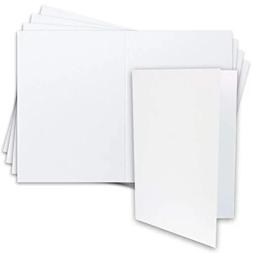 25 x stora DIN A4 vikbart kort i vitt (vit) 21 29,7 cm XXL-kort blankt 240 g/m² för pyssel och egendesign färger glad 4251924430855