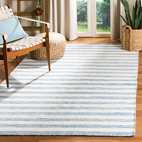 Safavieh "Porter" Dhurrie matta 152 X 243 cm Blue/Ivory 889048074712
