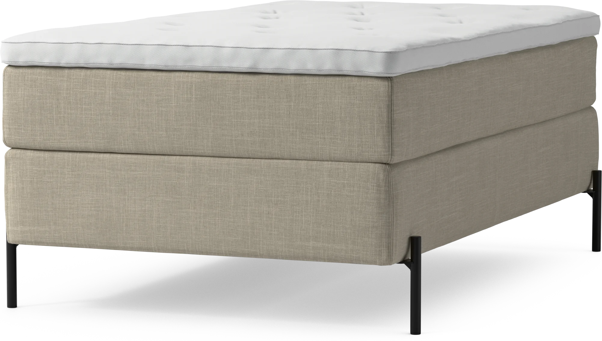 Delux Dream Kontinentalsäng, enkelsäng 120 cm med bäddmadrass och sängben brO4n