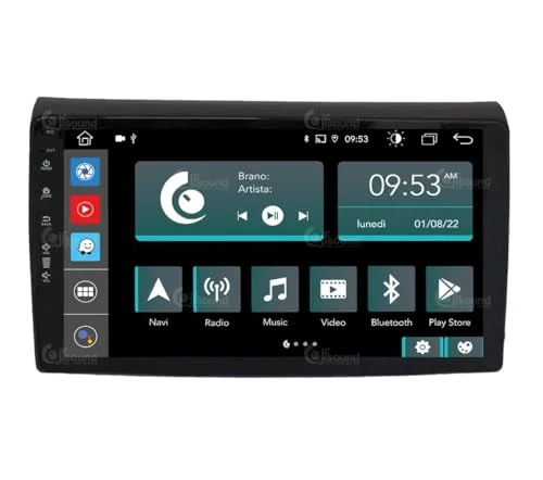 Specifik bilradio för Fiat Bravo 2007/2014 Android GPS Bluetooth WiFi USB DAB+ Touchscreen 9" 8core Carplay AndroidAuto 8059307173902