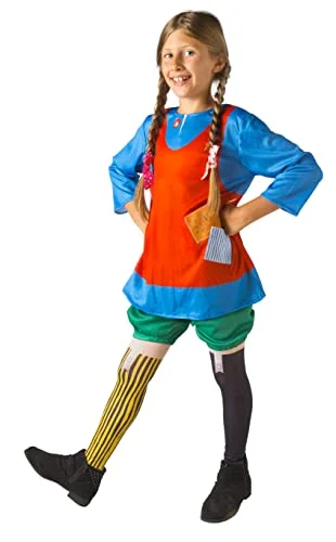 Pippi Långstrump/Pippi Longstocking costume disguise girl official (Size 7-9 years) 8026196979632