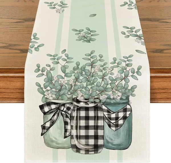 (1 st, 33×183 cm) Eukalyptus Vas Sommar Bordslöpare, Vår Köksbordsdekoration, Perfekt för Hemfestdekoration 250927xchfd703 (1 st, 33×183 cm) Eukalyptus Vas Sommar Bordslöpare, Vår Köksbordsdekoration, Perfekt för Hemfestdekoration 250927xchfd703