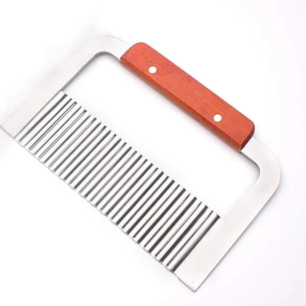 1-pack Creative Home Stainless Steel Potato Slicer Multifunctional Wavy Knife Chips Cutter Kitchen Knife Accessories CJ-YX-0813002297