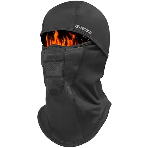 1TG Taktisk rånarluva ansiktshuva skidmask stormmask, balaclava för kvinnor och män paintball mask airsoft UV skydd, vindtät varm, utomhussporter cykling, motorcykel, fiske, svart, 56 62 6976628711946