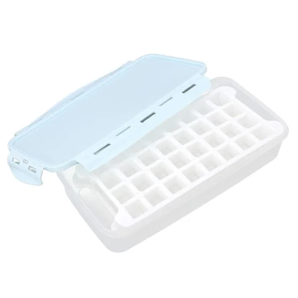 1.7L Double Layer 64-Grid Ice Mold Box DIY Ice Cube Mold Tray Soft Silicone Ice Maker for Home HY-GD-073100846