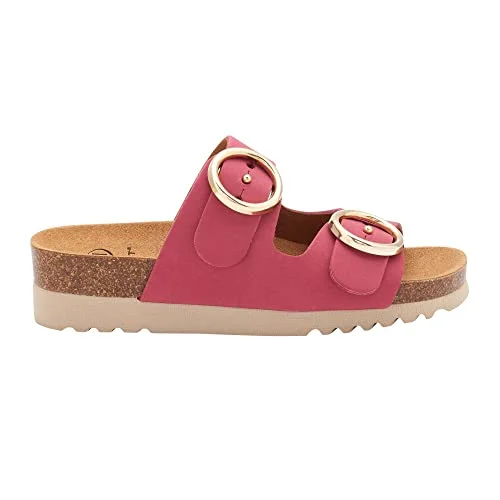 Scholl Dam Malibu’ 2 remmar sandal, fuchsia, 36 EU 8004373190803