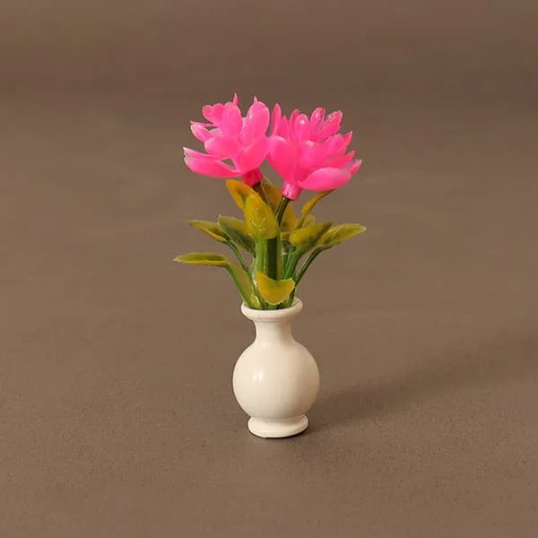 1:12 Dollhouse Miniatyr Vase Potted s Flowerpot Bonsai Garden Rose red CYTOY5055-RS@#15X8L7Y2