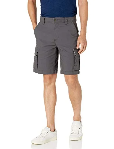 Amazon Essentials Men's Lätta stretchiga cargoshorts 25 cm (10 tum) med ripstop, Mörkgrå, 40 194223687053
