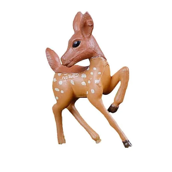 1/2 st Simulerad Hjort Figurin Modell Folkkonst Miniatyr Landskap Trädgårdsdekor Turn Head FCDMF002891