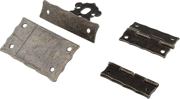 1 set antika smyckeskrin lås hasp lås och 2 gångjärn med skruvar BAPQ-036397 1 set antika smyckeskrin lås hasp lås och 2 gångjärn med skruvar BAPQ-036397
