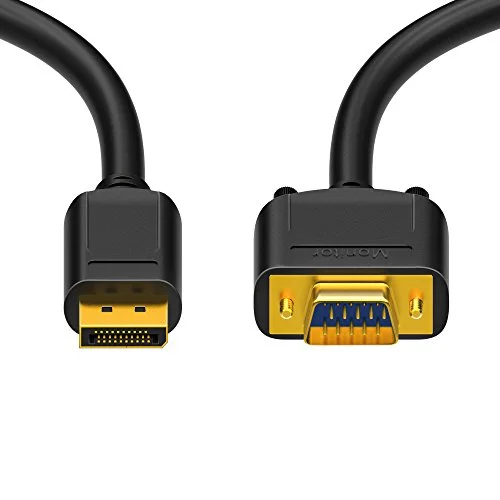 HDSupply DC075 010 DisplayPort/VGA anslutningskabel (DisplayPort kontakt VGA kontakt), guldpläterade kontakter, 1,00 m, svart 4260134126823
