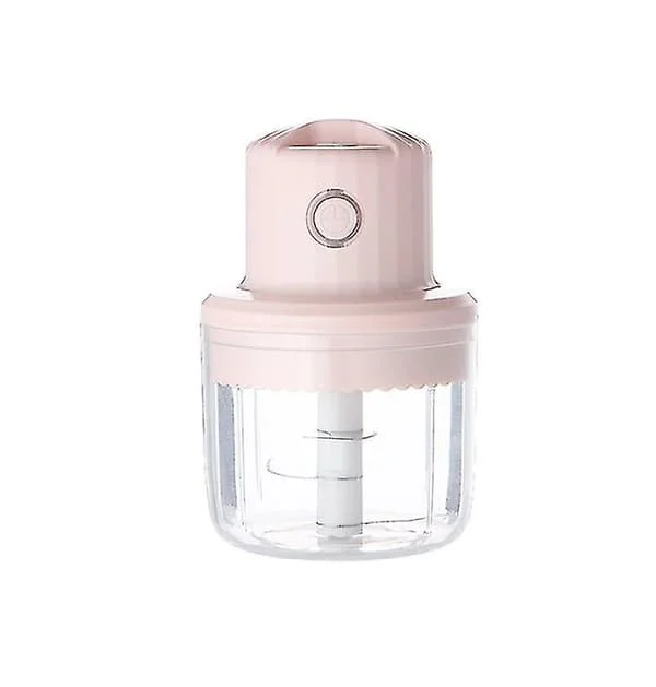 1 set 100 ml vitlökshackare krossare rostfritt stål elektrisk ingefära hackare (rosa) FNQ39367