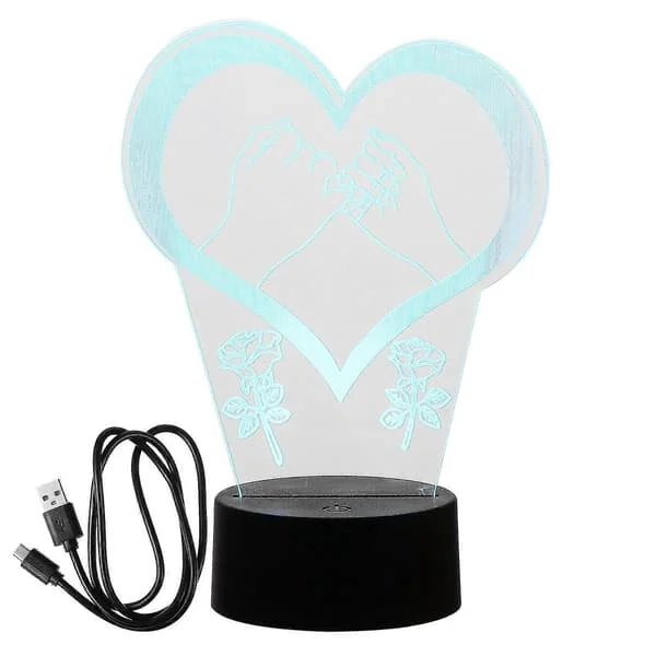 1 st 3D Nattlampa Touchkontroll Sovrumslampa LED-ljus (Blandade färger) gogo-611w-01732 1 st 3D Nattlampa Touchkontroll Sovrumslampa LED-ljus (Blandade färger) gogo-611w-01732