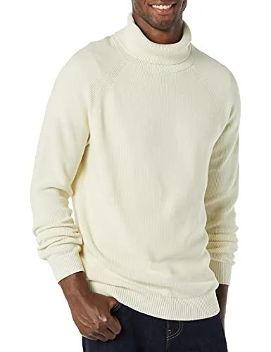 Amazon Essentials herr 100% bomull ribbstickad polotröja, elfenben, X Large 195111586489