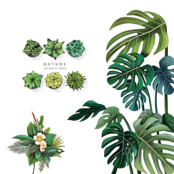 1 st blomsterblad väggdekal – bladdekal – bladmonstera väggdekal – bladdekaler – grönska dekor klammer BAPQ-71842 1 st blomsterblad väggdekal – bladdekal – bladmonstera väggdekal – bladdekaler – grönska dekor klammer BAPQ-71842