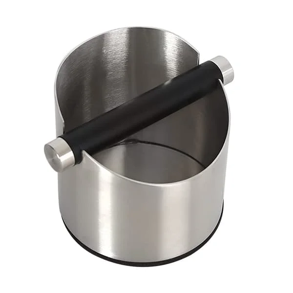 1 silverfärgad rostfritt stål kaffeknockbox, espressoburk Fyd04-004756SR