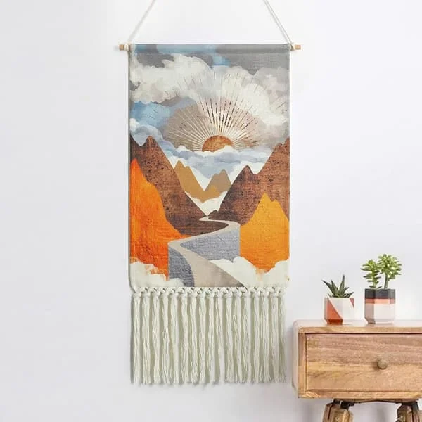 1 st Bohemian Macrame vävd väggbonad Soluppgång väggbonad Colo TYH054683Z 1 st Bohemian Macrame vävd väggbonad Soluppgång väggbonad Colo TYH054683Z