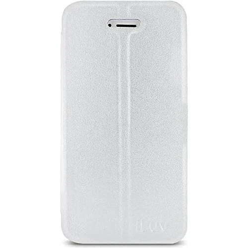 iLuv Bolster skydd och stativ för iPhone 5S, Plånbokfodral, Vitt 639247799202