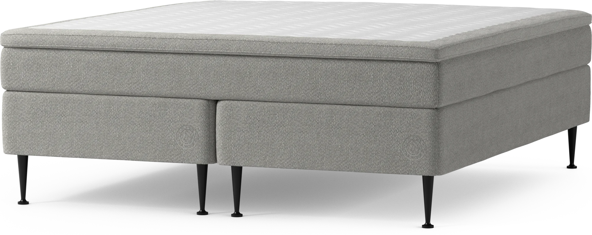 Asperö Comfort Kontinentalsäng, dubbelsäng med bäddmadrass Comfort och sängben rlymR