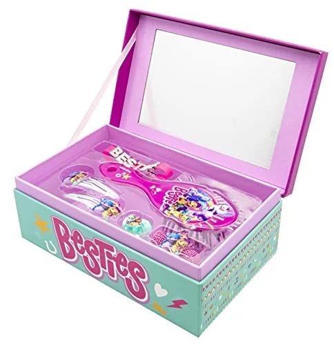 Joy Toy 42673 My Little Pony en ny generation Hasbro Miraculous smyckeskrin med tillbehör: 2 hårspännen, 1 ring, fläthållare, armband, hårborste, flerfärgad 8052780426732