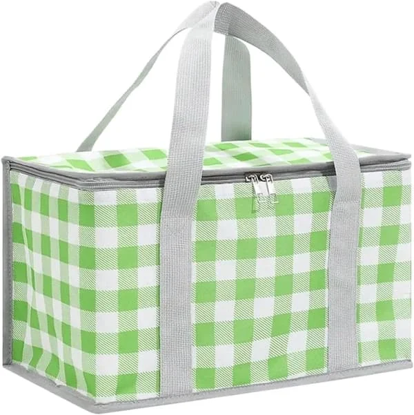 1 st bärbar fyrkantig picknickväska i aluminium – bekväm lunch för utomhusäventyr för arbete LD-YM1005326