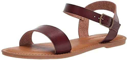 Amazon Essentials damsandal med två remmar och spänne, brun, 37,5 EU bred 840174923565