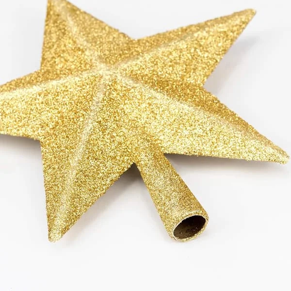 *1 st 6″ Julgransstjärnor, Guld Glitter Julgransdekoration* FD544008 *1 st 6″ Julgransstjärnor, Guld Glitter Julgransdekoration* FD544008